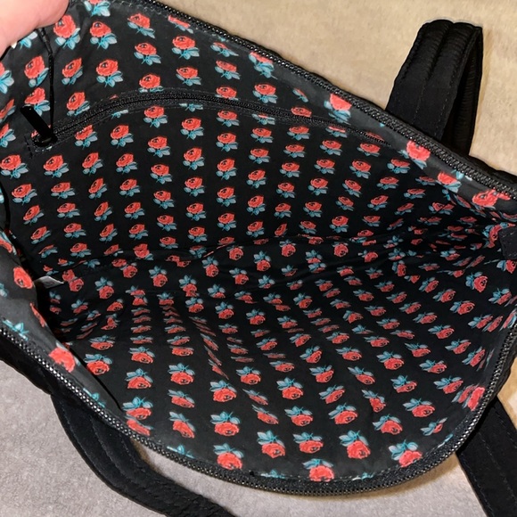 Vera Bradley Basics Little Tote in Microfiber Black NWT - Picture 7 of 9
